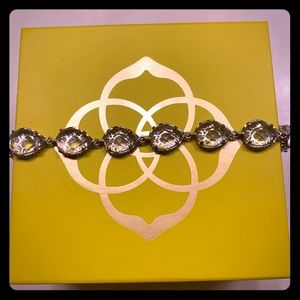 Kendra Scott Brynn. Silver with clear stones.